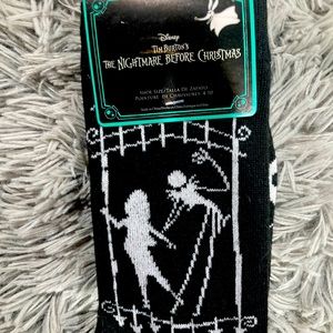 Nightmare Before Christmas black & white socks size 4-10